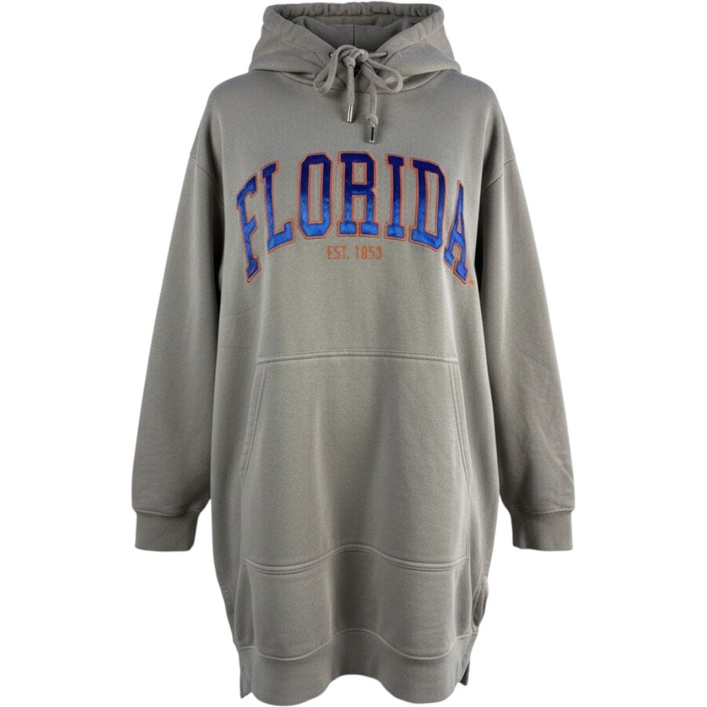 Gameday Couture Florida Gators Grey Oversized Hoodie Tunic Sweatshirt Womens Med